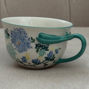 Anthropologie Arboretum Floral Dragonfly Mug